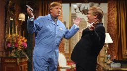 In a Saturday Night Live skit in April, 2004, Donald Trump played Jerry the Janitor and Darrell Hammond played Trump.  