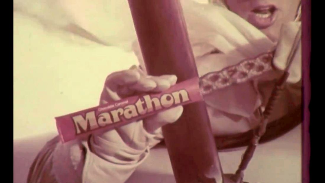 The Marathon bar took a "good long time" to get through -- and no wonder, given that it was 8 inches of chocolate-covered caramel. But despite its ubiquity in the 1970s (and that of commercial spokesman Marathon John, played by Patrick Wayne), it was phased out in the 1980s. Maybe it took too long to eat.