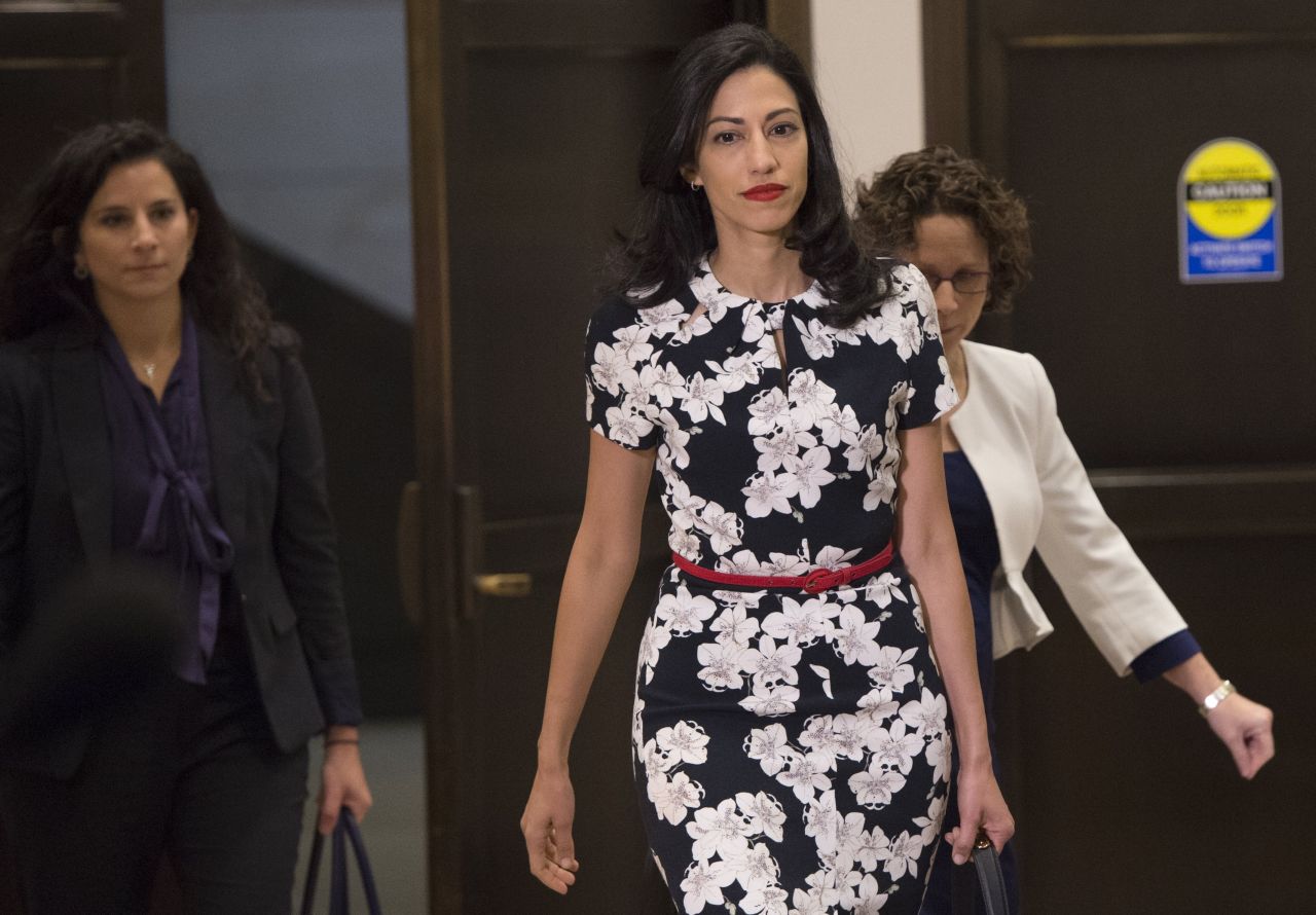 Huma Abedin, longtime aide to former U.S. Secretary of State and Democratic presidential candidate Hillary Clinton, arrives to speak to the House Select Committee on Benghazi on Capitol Hill in Washington on Friday, October 16.