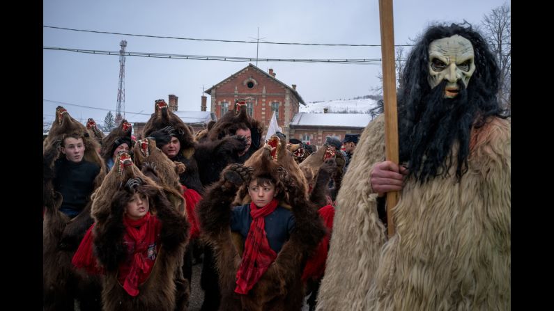 Alhindawi, who is half-Romanian, lived in Moinesti until she was eight and recalls the bear dancing fondly. She says despite appearances, it's a joyous time of celebration -- but one that's dying out as hard times force young people to leave the area. 