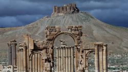 A picture taken on March 14, 2014 shows a partial view of the ancient oasis city of Palmyra, 215 kilometres northeast of Damascus. From the 1st to the 2nd century, the art and architecture of Palmyra, standing at the crossroads of several civilizations, married Graeco-Roman techniques with local traditions and Persian influences. AFP PHOTO/JOSEPH EID (Photo credit should read JOSEPH EID/AFP/Getty Images)