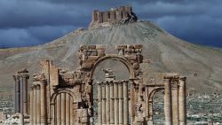 A picture taken on March 14, 2014 shows a partial view of the ancient oasis city of Palmyra, 215 kilometres northeast of Damascus. From the 1st to the 2nd century, the art and architecture of Palmyra, standing at the crossroads of several civilizations, married Graeco-Roman techniques with local traditions and Persian influences. AFP PHOTO/JOSEPH EID        (Photo credit should read JOSEPH EID/AFP/Getty Images)