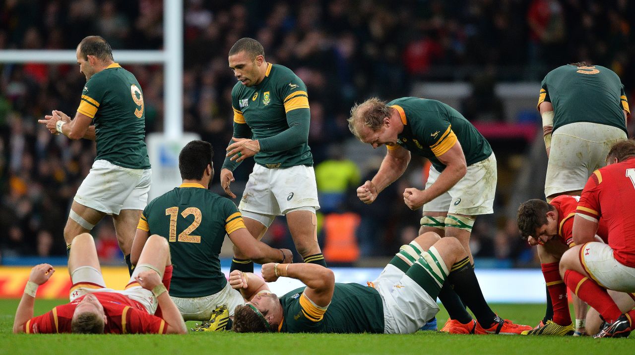 South Africa celebrated wildly by contrast as it reached the World Cup semifinal.