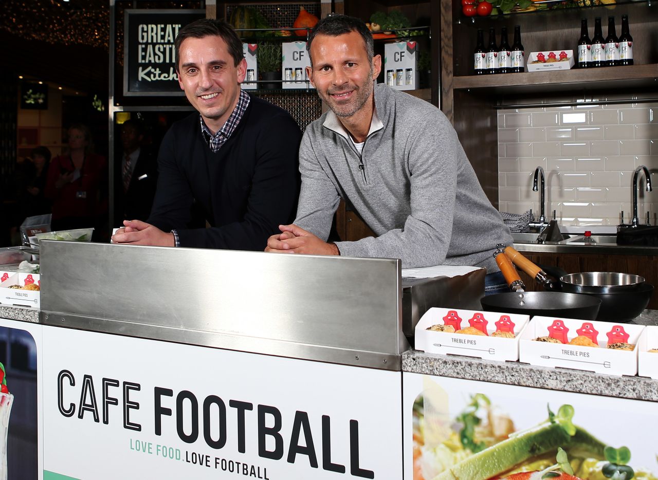 Neville also has commercial business interests and owns a hotel near Manchester United's Old Trafford ground, as well as Cafe Football restaurants in Manchester and London with Giggs.