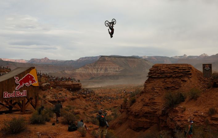 Frenchman Antoine Bizet had a heavy fall after attempting a double backflip in Friday's final. The event was pushed forward a day because heavy rain and thunderstorms were forecast for Saturday. 