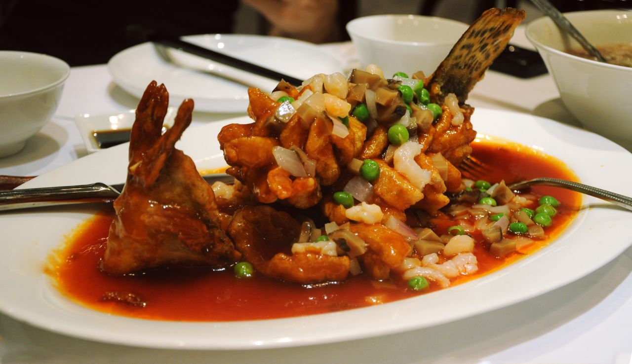 Mandarin fish is the perfect example of Jinling cuisine (what Nanjing food is called locally). Preparation requires delicate skill and there's an emphasis on appearance. 