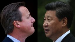 UK Prime Minister David Cameron and Chinese President Xi Jinping