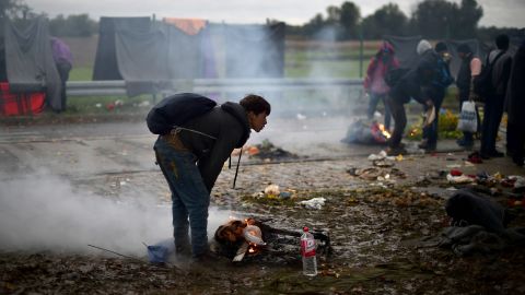 Restrictions on movements through the region have produced bottlenecks at Croatia's borders, including in Trnovec. 