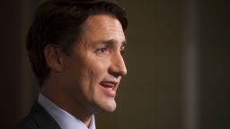 Justin Trudeau, leader of the Liberal Party of Canada, speaks to the media following the second leaders' debate in Calgary, Alberta, Canada, on Thursday, Sept. 17, 2015. The debate pits Prime Minister Stephen Harper and his Conservative PartyÃ¢s program of tax cuts and spending restraint against the Trudeau, who is pledging to raise taxes on the highest earners, and Thomas Mulcair of the New Democratic Party, who advocates increasing levies on corporations. Photographer: Ben Nelms/Bloomberg via Getty Images