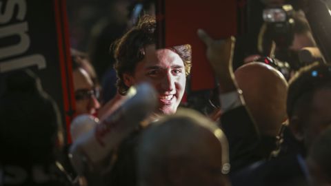 Trudeau greets supporters at the Metro Toronto Convention Centre in April 2013. A short time later, he was elected leader of Canada's Liberal Party.