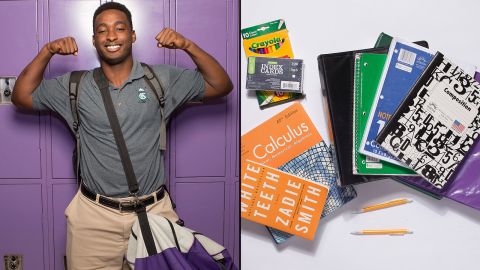 Erickie, a 12th-grade student at KIPP Atlanta Collegiate, said math is his favorite subject and his calculus book is probably the item he uses most from his backpack -- but it's also the one he wishes he could stop carrying. "It weighs the most," he said.
