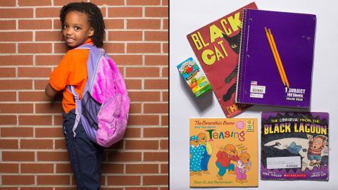 Ashe, a first-grade student at KIPP STRIVE Primary, said her folder was the most important thing in her backpack.