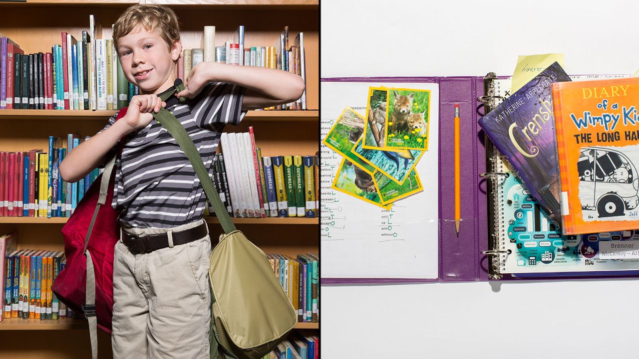 Brenner, a fourth-grade student at Westminster Lower School, said he didn't want to leave anything from his backpack behind, whether it is his books or his National Geographic cards.