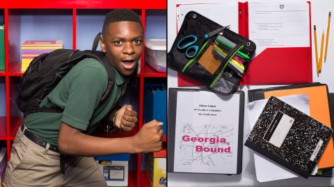 Oliver, an eighth-grade student at KIPP STRIVE Academy, said his backpack is heavy, "but not to the point where it's ridiculous." Still, several weeks into the school year, he was still carrying most of his class binders instead of using his locker.