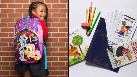 Paris, a kindergarten student at KIPP STRIVE Primary, said she's just like Rarity, one of the My Little Pony characters on her backpack. "She's so fancy," Paris said.