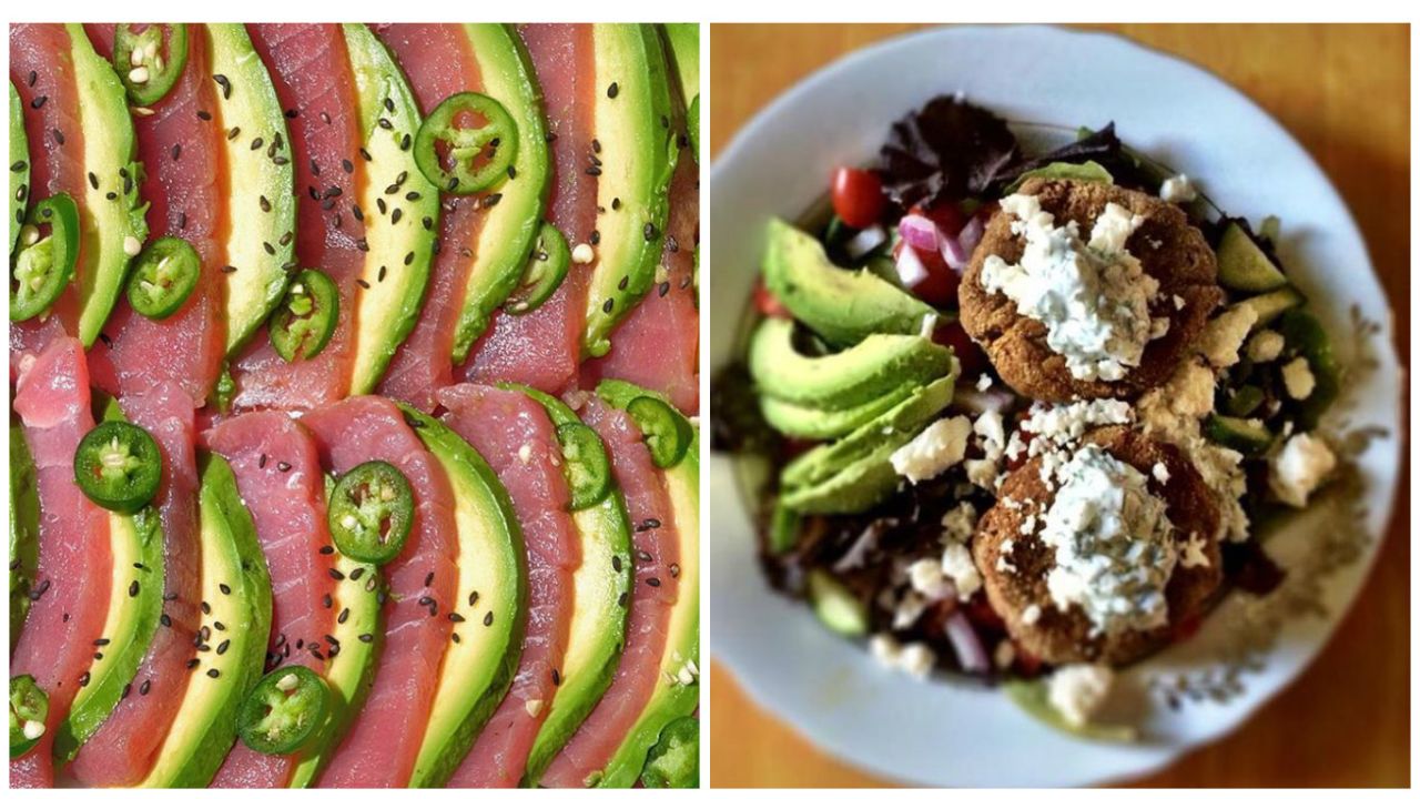 Healthy lunch collage