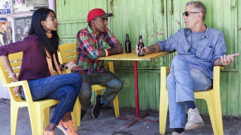 Anthony Bourdain: Parts Unknown - Ethiopia. Recovering from the eye stinging, sneeze inducing, Berbere mill with Marcus and Maya.