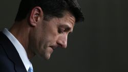 Rep. Paul Ryan (R-WI) speaks following a meeting of House Republicans at the U.S. Capitol October 20, 2015 in Washington, D.C.