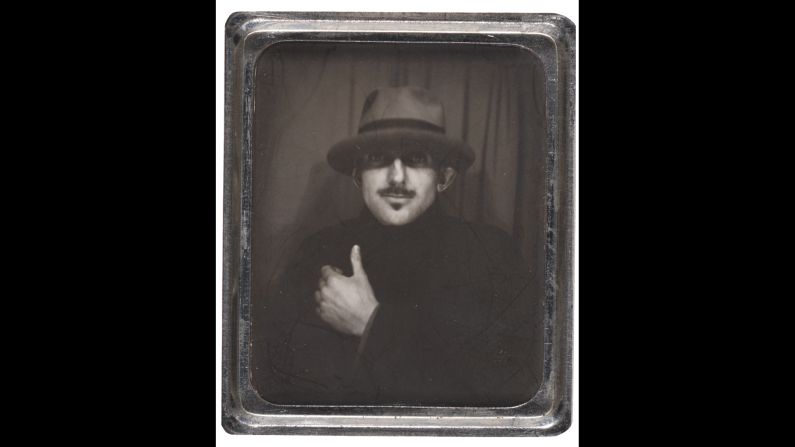 This mystery man is landscape photographer extraordinaire Ansel Adams. The 1936 picture appears to have been taken in a photo booth as opposed to the great outdoors -- Adams is revered for his black-and-white photographs of nature in the Western United States.