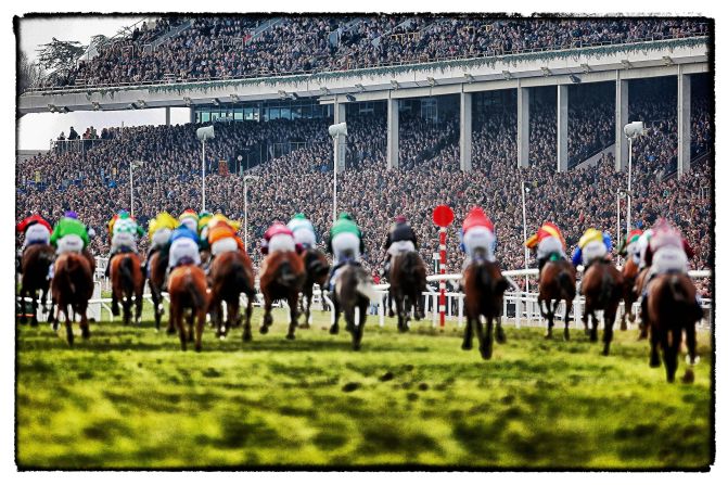 Each year in March, the Cheltenham Festival draws huge crowds. 