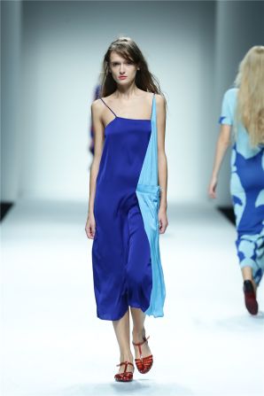 The strongest pieces were perhaps the simplest, like these slinky silk gowns that beautifully draped the models' bodies. 