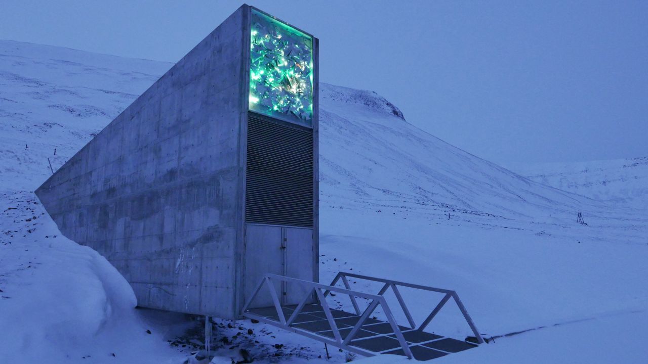 Svalbard, midway between Norway and the North Pole, was chosen as the location because it is geologically stable, and remote but accessible.