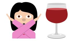 emoji no wine