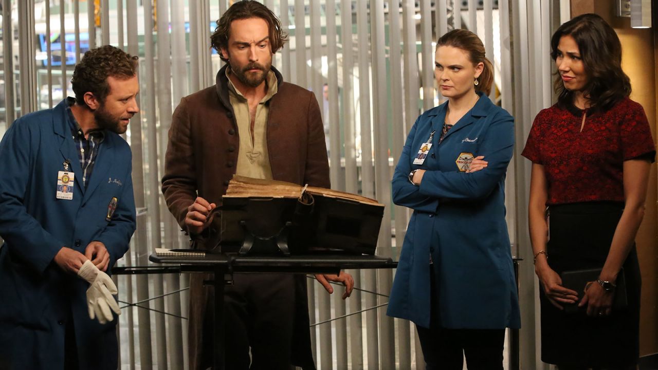 Ichabod Crane meets Dr. "Bones" Brennan as the two Thursday night Fox series cross over in time for Halloween, Thursday night at 8 p.m.
