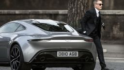 FILE - In this Saturday, Feb. 21, 2015 file photo, actor Daniel Craig steps out of a sports car during the shooting of the latest James Bond movie 'Spectre', in Rome. (AP Photo/Angelo Carconi, Ansa)
