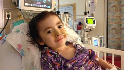 Julianna toward the end of her third hospitalization in October 2014.