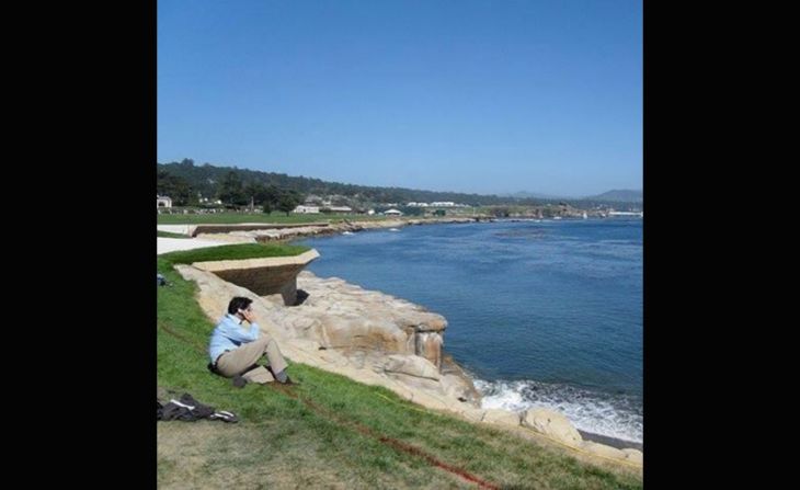 CNN anchor <a href="index.php?page=&url=https%3A%2F%2Finstagram.com%2Fcnnpatrick%2F" target="_blank" target="_blank">Patrick Snell </a>was lucky enough to visit the world famous Pebble Beach -- but he didn't get the chance to have a round. "Now I definitely want to play it!" he said, adding it to his bucket list.