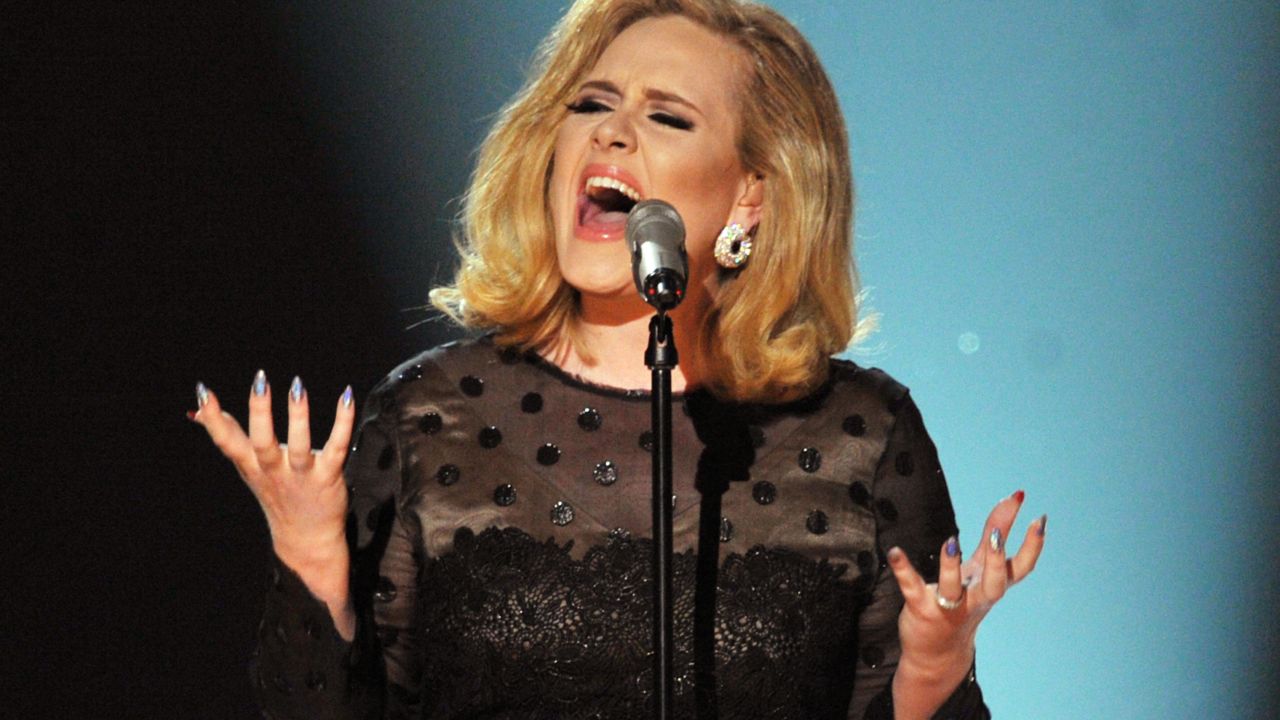LOS ANGELES, CA - FEBRUARY 12:  Singer Adele performs onstage at the 54th Annual GRAMMY Awards held at Staples Center on February 12, 2012 in Los Angeles, California.  (Photo by Kevin Winter/Getty Images)