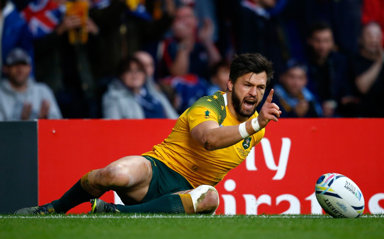 Adam Ashley-Cooper helped himself to a stunning hat-trick of tries in Australia's 29-15 semifinal win over Argentina at Twickenham.