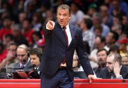 Flip Saunders gestures during a game on March 9 in Los Angeles.