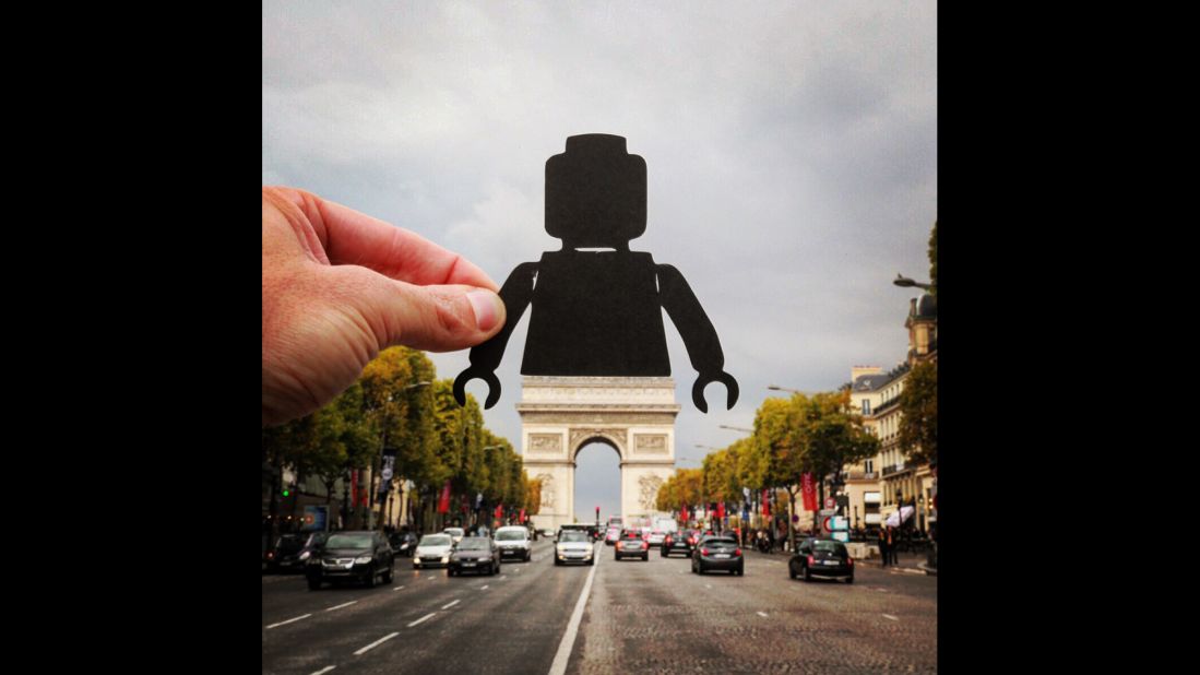 Rich McCor's clever takes on familiar world monuments have earned worldwide attention. Photos like this one of the Arc de Triomphe in Paris made him an overnight Instagram sensation. 
