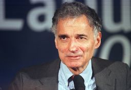 Green Party presidential candidate Ralph Nader appears at the National Press Club in Washington, DC, in November 2000.