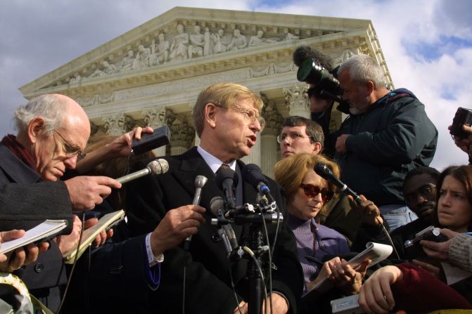 <strong>Then: </strong>Ted Olson represented Bush in the legal battle after the 2000 election.