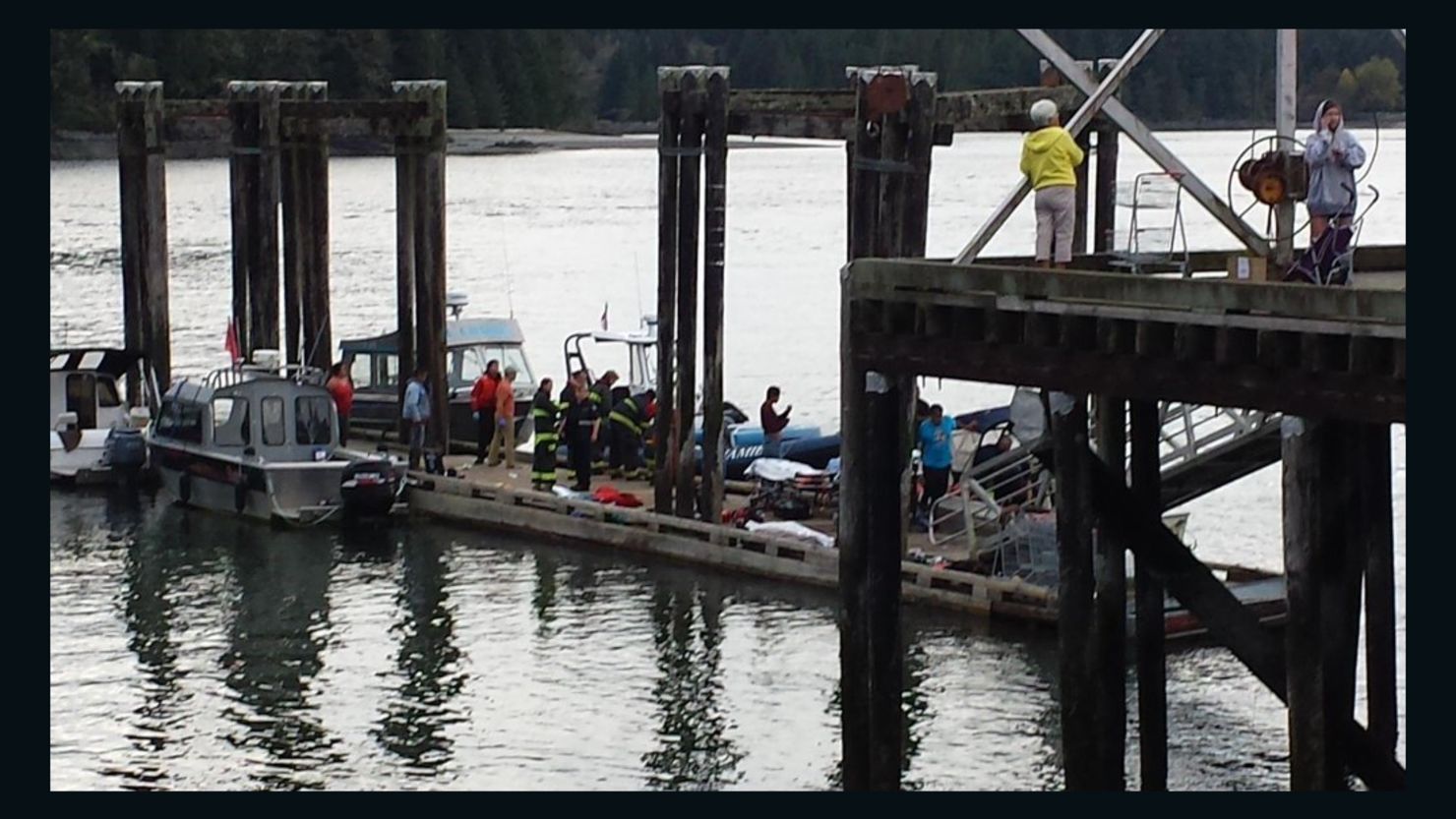 A tour boat carrying 27 people has sunk off the coast of Vancouver Island, in the Canadian province of British Columbia.