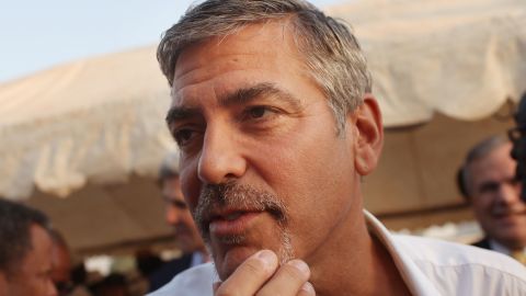 George Clooney in South Sudan in 2011.