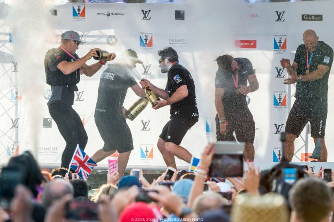The Swedish team celebrated its overall victory in Bermuda, finishing two points ahead of nearest rival Emirates Team New Zealand. 