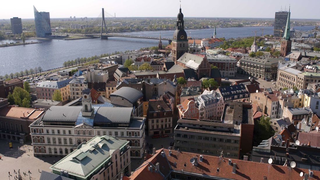 <strong>No.9:</strong> Slovakia, Slovenia and Latvia -- whose capital, Riga, is pictured -- are next in the ranking, with visa-free or visa-on-arrival access to 183 destinations. 