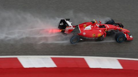 Kimi Raikkonen manuevers his car during the FIA Formula One World Championship on Sunday, October 25, in Austin, Texas.