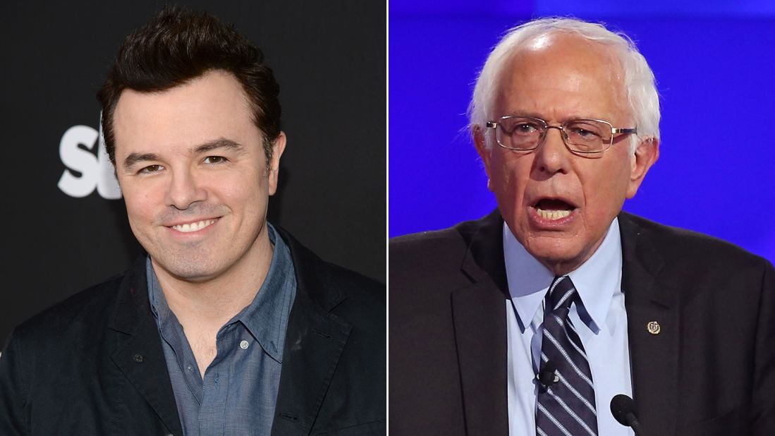 "Family Guy" creator Seth MacFarlane is a Sanders supporter. He introduced the Vermont senator at a rally in October, <a href="https://www.youtube.com/watch?v=EiPf3dz6ljc" target="_blank" target="_blank">telling the crowd</a>, "He's the only candidate on either side who truly seems to grasp the magnitude of the catastrophe (of climate change)."