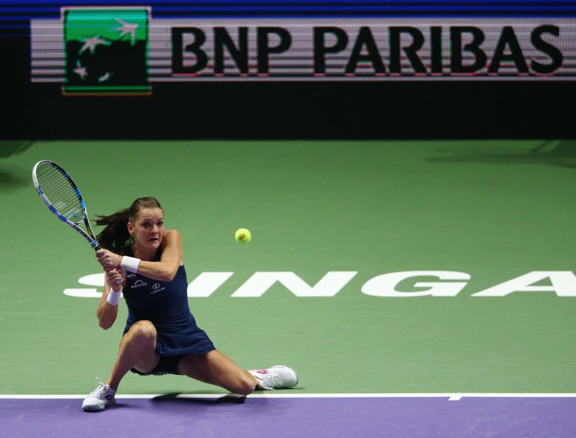 Sharapova battled Radwanska for nearly three hours on Sunday before triumphing 4-6 6-3 6-4. 