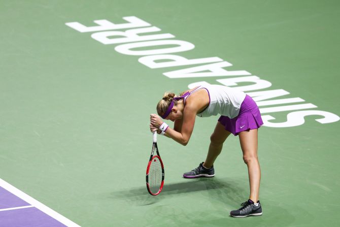 Kvitova, who has also struggled with health issues this year, lost 6-2 7-6 (7-3) to Germany's Angelique Kerber in their opening White Group match.