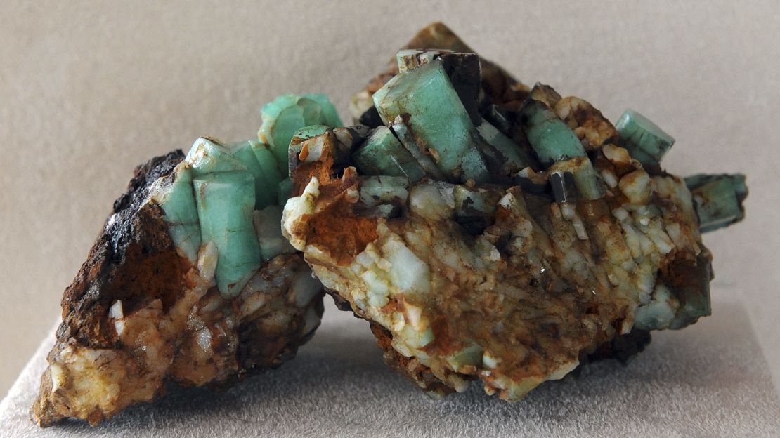 Emerald showcase featuring Colombia's finest gems.