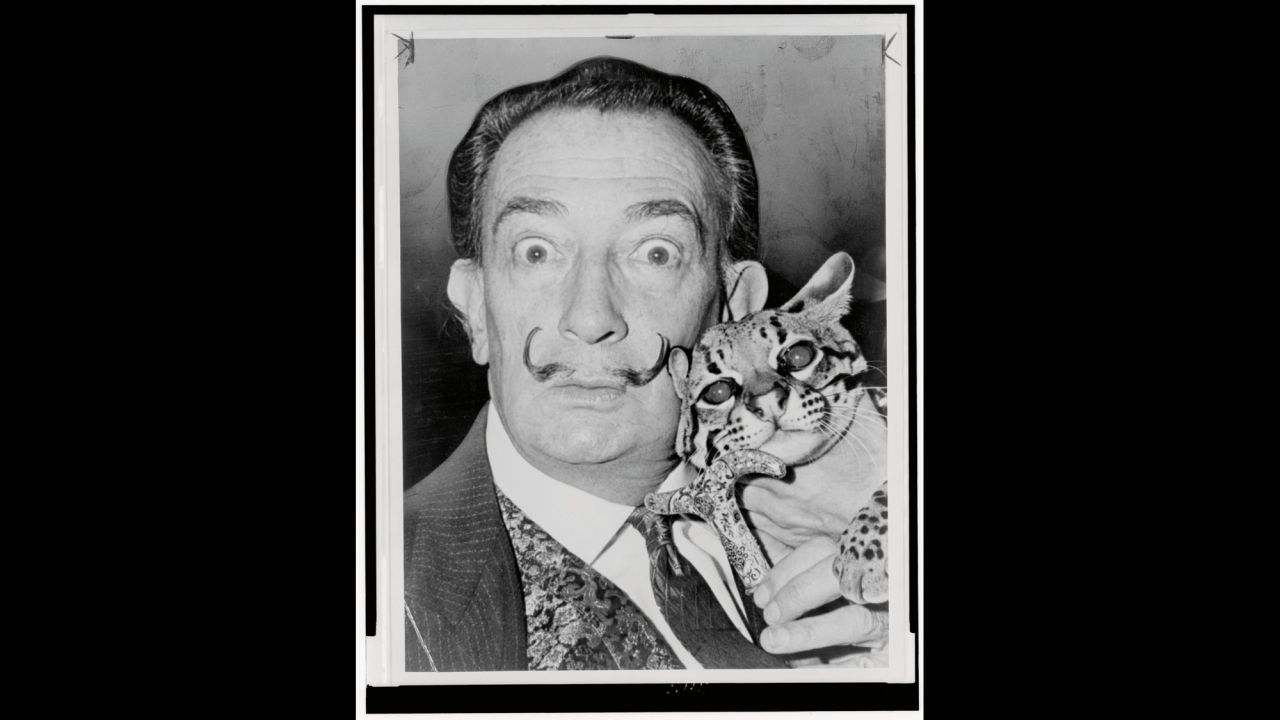 OK, so Salvador Dali wasn't a cat lover, per se. He did, however, like members of the cat family -- including his pet ocelot, Babou. The ocelot regularly accompanied Dali to such places as restaurants and autograph signings. Not that Dali was above other felines -- just <a href="http://www.cnn.com/2015/10/08/entertainment/gallery/tbt-philippe-halsman-jump-book/">check out the photo he did for Philippe Halsman's "Jump Book." </a>