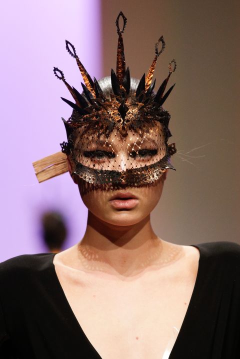 <a href="https://instagram.com/richardnylon/" target="_blank" target="_blank">Richard Nylon</a> is one of Australia's best-known milliners, and counts Chloe Sevigny and Kate Bosworth as some of his celebrity clients.<br /><br />Nylon's veiled crowns (pictured) were created in collaboration with fashion designer <a href="http://www.jasongrech.com/" target="_blank" target="_blank">Jason Grech, </a>recently appearing on the catwalk at <a href="https://thatsmelbourne.com.au/msfw" target="_blank" target="_blank">Melbourne Fashion Spring Week.</a><br /><br />"The pieces I made for Jason were supposed to be a cross between a knights helmet , a tiara, and a veil -- he wanted something quite fierce," explained Nylon.<br /><br />"Jason loves the idea of the powerful woman, and the catwalk is where ideas can be conveyed in a visually potent form. I work with a designer to be the punctuation in their poetry.<br /><br />"I love late medieval art, so the pieces have quite a Gothic feel to them -- spiky and attenuated."<br /><br />