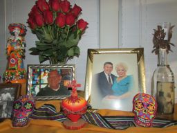 Valerie Vela honors her loved ones by placing this altar in her home each year 