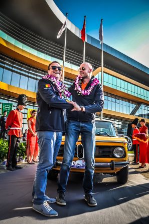 After all the participants crossed the finish line, the organizers held a ceremony. The speeches began, there were fireworks, and we were announced as the 1st place winners of the rally. We held the fastest time across all 10 days.    